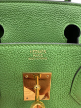 Hermes Birkin 30 Vert Yucca Togo Leather With Gold Hardware