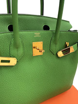 Hermes Birkin 30 Vert Yucca Togo Leather With Gold Hardware