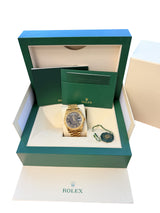 Rolex President Day-Date II 41mm Fluted Bezel 18K Gold Black Dial Watch 218238