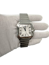 Cartier Santos De Cartier Large Model Silvered Opaline Dial Watch WSSA0018