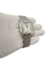 Cartier Santos De Cartier Large Model Silvered Opaline Dial Watch WSSA0018