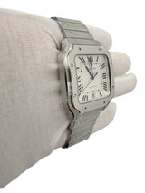 Cartier Santos De Cartier Large Model Silvered Opaline Dial Watch WSSA0018