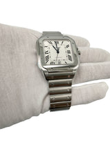 Cartier Santos De Cartier Large Model Silvered Opaline Dial Watch WSSA0018