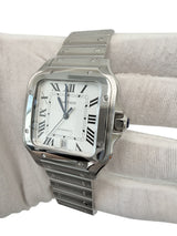 Cartier Santos De Cartier Large Model Silvered Opaline Dial Watch WSSA0018