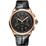 Breitling Duograph Premier B15 Duograph Black Dial Rose Gold Mens Watch RB1510