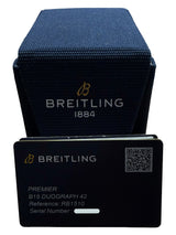 Breitling Duograph Premier B15 Duograph Black Dial Rose Gold Mens Watch RB1510