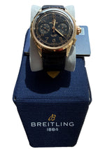 Breitling Duograph Premier B15 Duograph Black Dial Rose Gold Mens Watch RB1510