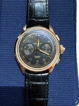 Breitling Duograph Premier B15 Duograph Black Dial Rose Gold Mens Watch RB1510