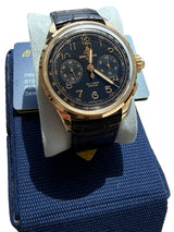 Breitling Duograph Premier B15 Duograph Black Dial Rose Gold Mens Watch RB1510