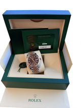 Rolex Datejust 41mm Two-Tone Rose Gold Steel Fluted Bezel Jubliee Watch 126331