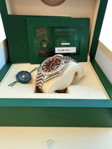 Rolex Datejust 41mm Two-Tone Rose Gold Steel Fluted Bezel Jubliee Watch 126331