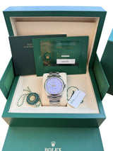 Rolex Oyster Perpetual 41mm Lavender Dial Stainless Steel Men's Watch 134300