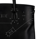 Hermes HAC 40 Connect the Dots Limited Edition Black Evergrain Leather Handbag