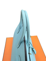 Hermès Birkin 35 Bleu Atoll Epsom Leather With Gold Hardware Handbag