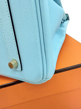 Hermès Birkin 35 Bleu Atoll Epsom Leather With Gold Hardware Handbag