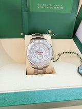 Rolex Yacht-Master II 44mm 18k White Gold & Platinum Oyster Mens Watch 116689