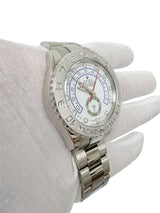Rolex Yacht-Master II 44mm 18k White Gold & Platinum Oyster Mens Watch 116689