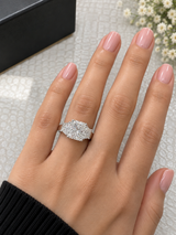 GIA Certified 7.97 CTW Radiant Cut Diamond Three-Stone Platinum Engagement Ring