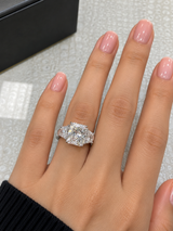GIA Certified 7.97 CTW Radiant Cut Diamond Three-Stone Platinum Engagement Ring