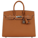 Hermès Birkin Sellier 25 Gold Epsom Leather Palladium Hardware