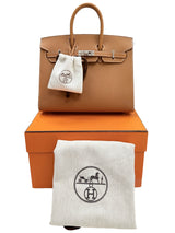 Hermès Birkin Sellier 25 Gold Epsom Leather Palladium Hardware