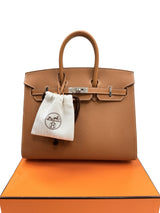 Hermès Birkin Sellier 25 Gold Epsom Leather Palladium Hardware