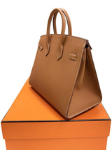 Hermès Birkin Sellier 25 Gold Epsom Leather Palladium Hardware