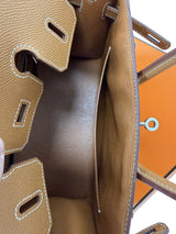 Hermès Birkin Sellier 25 Gold Epsom Leather Palladium Hardware