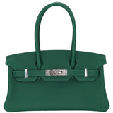 Hermès Birkin 29 Shoulder Light Vert Moyen Evercolor Leather Palladium Hardware