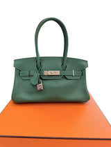 Hermès Birkin 29 Shoulder Light Vert Moyen Evercolor Leather Palladium Hardware