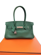 Hermès Birkin 29 Shoulder Light Vert Moyen Evercolor Leather Palladium Hardware