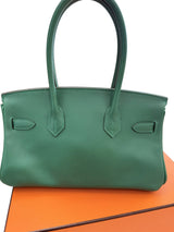 Hermès Birkin 29 Shoulder Light Vert Moyen Evercolor Leather Palladium Hardware