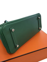Hermès Birkin 29 Shoulder Light Vert Moyen Evercolor Leather Palladium Hardware