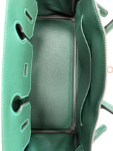 Hermès Birkin 29 Shoulder Light Vert Moyen Evercolor Leather Palladium Hardware