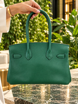 Hermès Birkin 29 Shoulder Light Vert Moyen Evercolor Leather Palladium Hardware