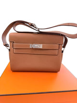 Hermes Kelly Messenger PM 18 Fauve 34 Vache Hunter Leather Palladium Hardware