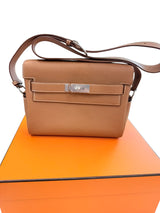 Hermes Kelly Messenger PM 18 Fauve 34 Vache Hunter Leather Palladium Hardware