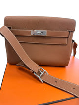 Hermes Kelly Messenger PM 18 Fauve 34 Vache Hunter Leather Palladium Hardware
