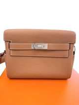 Hermes Kelly Messenger PM 18 Fauve 34 Vache Hunter Leather Palladium Hardware