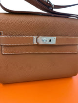 Hermes Kelly Messenger PM 18 Fauve 34 Vache Hunter Leather Palladium Hardware