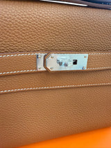 Hermes Kelly Messenger PM 18 Fauve 34 Vache Hunter Leather Palladium Hardware
