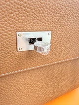 Hermes Kelly Messenger PM 18 Fauve 34 Vache Hunter Leather Palladium Hardware