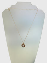 Damiani Orbital Diamond Pendant Necklace 18K Rose Gold 18.5 Inches 12.1g