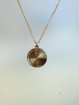Damiani Orbital Diamond Pendant Necklace 18K Rose Gold 18.5 Inches 12.1g
