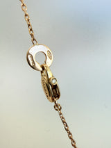 Damiani Orbital Diamond Pendant Necklace 18K Rose Gold 18.5 Inches 12.1g