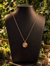 Damiani Orbital Diamond Pendant Necklace 18K Rose Gold 18.5 Inches 12.1g