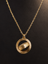 Damiani Orbital Diamond Pendant Necklace 18K Rose Gold 18.5 Inches 12.1g