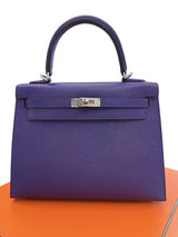 Hermès Kelly Sellier 25 Purple Epsom Leather Palladium Hardware 2026 Handbag