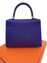 Back view of Hermès Kelly Sellier 25 Purple Epsom Leather Palladium Hardware 2026 Handbag