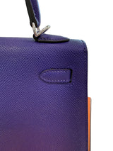 Back view of Hermès Kelly Sellier 25 Purple Epsom Leather Palladium Hardware 2026 Handbag